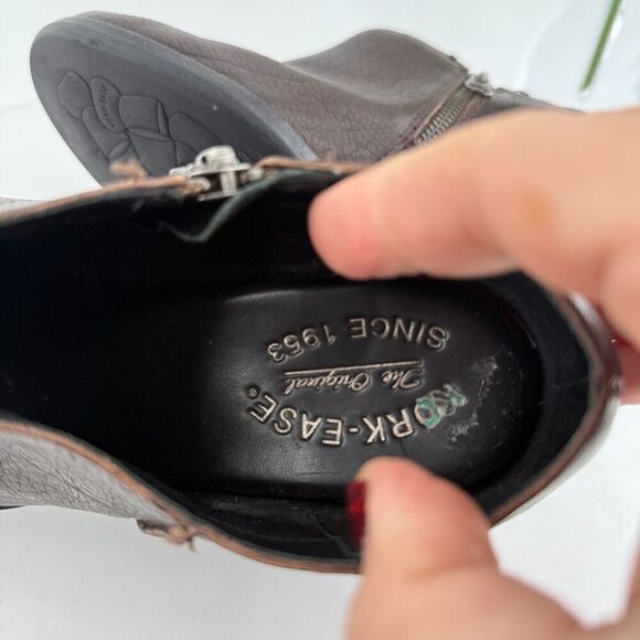 Kork Ease Natalya Women's 8 M Brown Leather Zip Wedge Ankle Bootie Shoes - Picture 12 of 14